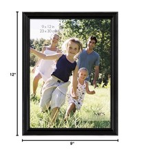 MCS 9×12 Inch Traditional Wood Frame, Black (65595) 9 by 12-Inch