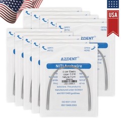 AZDENT Dental Ortho Braces Bracket Mini Roth.022 Hook 345/Arch Wire Round Nature