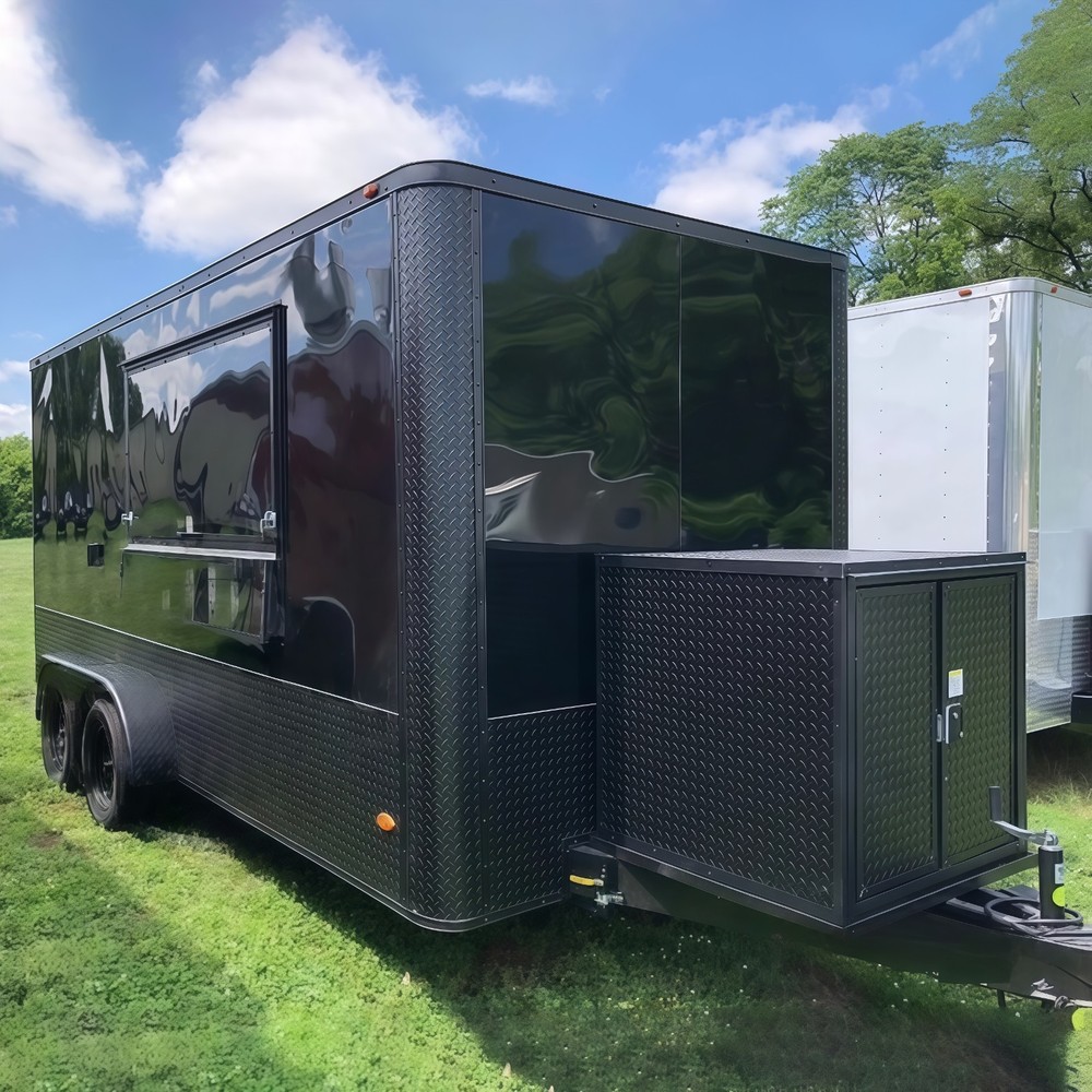 Fast Food Truck Mobile Kiosk Coffee Trailer Taco Concession Food Trailer