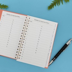 Stylish A-Z Telephone & Birthday Log Book in Rose – 3.5×5.25 inches, 130 Pages