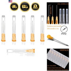 100Pack 25Ga 1Inch/25mm Disposable Dispensing Lab Supplies Individually Seale…