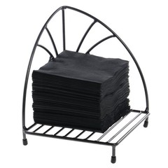HUBERT Napkin and Plate Organizer Holder Flint Wire – 6 1/4″L x 6 1/4″W x 8″H