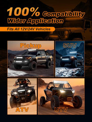 2026 New 30 Inch LED Light Bar, 70,000LM off Road, 70W Spot Flood Combo Beam, IP
