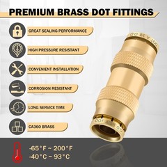23 PCS Brass DOT Quick Connect Air Hose Fittings for Trucks & RVs
