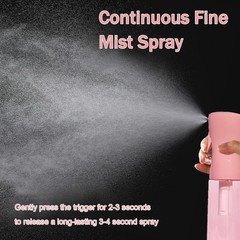 3 Pack Spray Bottles, 2-Pack Continuous Bottles,Fine Water Mist Pink