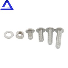 600PCS M3 M4 M5 M6 Stainless Steel Flanged Bolts and Nuts Kit,16 Common Sizes