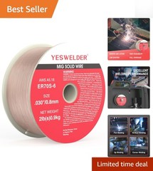 MIG Wire 2 lbs – .030-Inch Diameter, Strong Carbon Steel with Durable ABS Spool