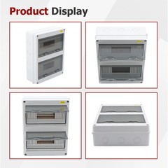 24 Way Circuit Breaker Box For Indoor and Outdoor Waterproof IP65 W/ DIN Rail