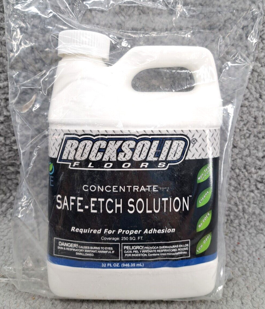 RockSolid Floors Concentrate Safe-Etch Solution 32 Fl Oz for 250 SQ. Ft Cleaner