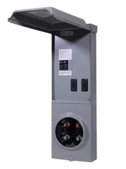 Midwest 100 Amp Outdoor Temporary Power Outlet Metered Underground Feed 120/240V