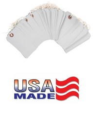 100 Gray Tags 4 3/4″ x 2 3/8″ Size 5 Inventory Shipping Hang Tag with String