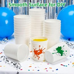 White Stadium Cups 50 Pack 16 Oz Reusable BPA Free Plastic for Party – DIY