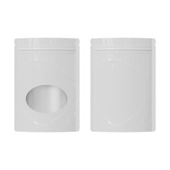 Multi-Use Glossy White Stand-Up Pouch w/ Window in Many QTY (4×6.3″)