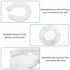 100-1000 Count Disposable Hair Net Non-Woven Head Bouffant Hair Cap 24″ White