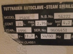 Tuttnauer Autoclave 2540E