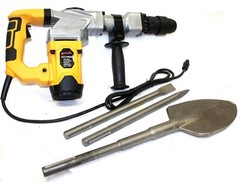 1300W SDS MAX ELECTRIC DEMOLITION HAMMER 4000 BPM 12A W/SDS-MAX SHOVEL & CHISELS