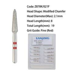 Dental Diamond Burs Zirconia Cutting Burs FG Round End Taper Cylinder Football