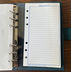 Vintage 1990s Small Mead Five Star Day Student Planner Personal Organizer Teal