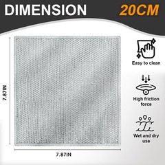 BD Prime Ventures Silver Mesh Dish Cloths 7.87 inches x inches,