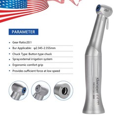 NSK S Dental Implant 20:1 Reduction Contra Angle Push Button Surgical Handpiece