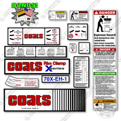 Fits Coats 70X-EH-1 Decal Kit Rim Clamp – 7 YEAR OUTDOOR 3M VINYL!
