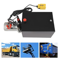 20 Quart Double Acting Hydraulic Pump DC 12V Dump Trailer Power Unit Pack 16Mpa