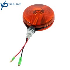 Red/Amber Round Side Marker Light Lamp Dual Face Turn Signal 2 PCS For Tractor