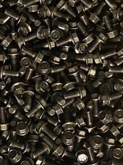 (250ea) 1/4-28 x .6 Grade 8 Hex Flange Screws Frame Bolts Phosphate Oil Finish