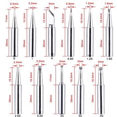 AUSTOR 11 Pieces Soldering Iron Tips Kit 900M-T and 1 Piece Cleaning Cloth…