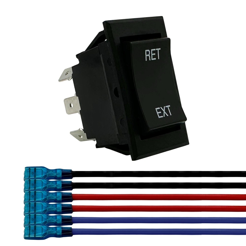 Momentary Reverse Polarity Rocker Switch 20A, 12V DC On-Off DPDT – 6 Pin