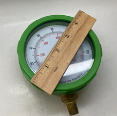 4″ Pressure Gauge (0-300 psi) Green Color ABS Case – 1/4″ NPT Lower –