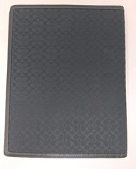 Coach Monogram Folder Portfolio Black For Writing Paper Pad Documents Holder
