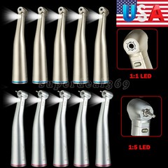 1-5*Dental 1:5 LED Increasing Contra Angle /1:1 Fiber Optic Inner Handpiece Or
