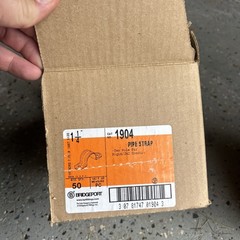 Bridgeport 1904 Two Hole Pipe Strap, 1-1/4 Inch Box Of 50 x3 boxes!! New