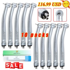 10pcs Dental High Speed Turbine Handpiece Push Button 4 Hole Fit NSK Pana Max NJ