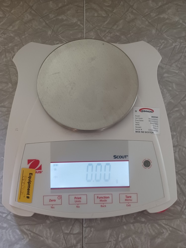 OHAUS SPX222 SCOUT PORTABLE BALANCE | 220g X 0.01g (MISSING 3 LEVELING FEET)