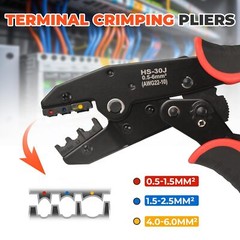 Crimping Tool Insulated Electrical Connectors Ratcheting Wire Crimper 22-10 AWG