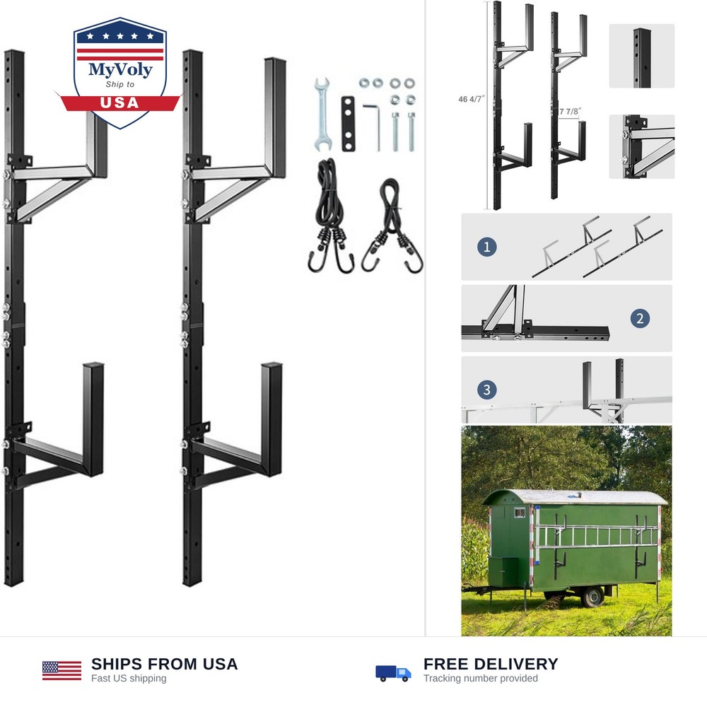 Colinktool Trailer Ladder Rack,Adjustable Trailer Ladder Rack Fit for Enclose…