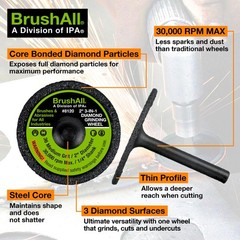 Diamond Grinding and Cut-Off Wheel (2″ 3-in-1 Diamond Grinding Wheel)
