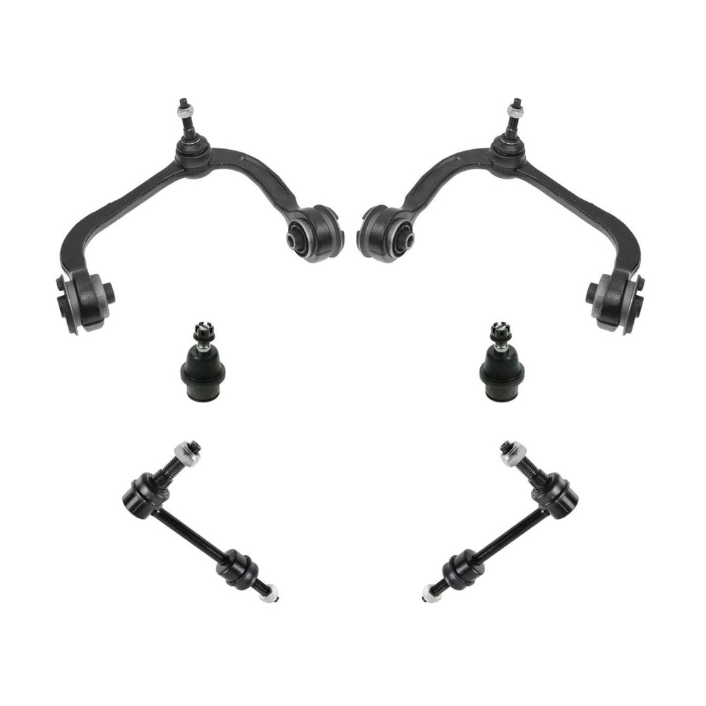 6pc Front Susp Upr Ctrl Arms Lwr Ball Jts Sway Bar Links F150 2005 4.2-5.4L
