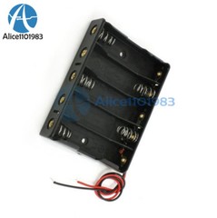 2PCS Plastic Battery Storage Case Box Holder For 5 X AA 5xAA 2A 7.5V wire leads