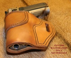 Gary C’s OWB Avenger LEFT HAND Leather HOLSTER EAA Witness FS Steel WITH RAIL