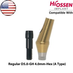 US Dental 17° Angled Anatomic Abutment Mini Regular Ø4.5/5.0mm Fit Hiossen Oss