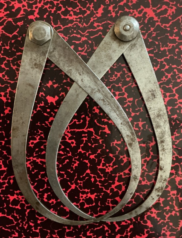 2 Vintage Starrett Firm Joint Outside Flat Calipers
