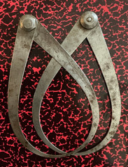 2 Vintage Starrett Firm Joint Outside Flat Calipers