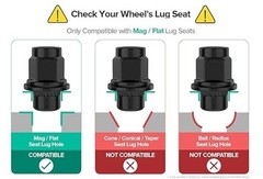24pcs Black Mag Style Lug Nuts – 12×1.25 Thread Size – 1.5 inch L Color: Black