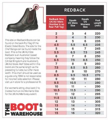Redback® (Men’s 8 M) (Women’s 9) Easy Escape™ 6″ Pull-On Boots in Black – $190