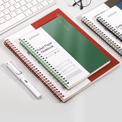 EMSHOI Lined Journal Spiral Notebook 5.7″ 4Pcs-A5-Ruled, Brown Red Green Blue