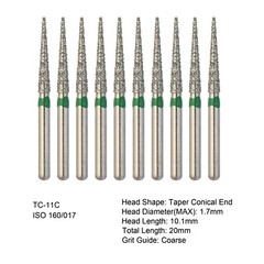 Dental Burs Diamond FG High Speed Round End Taper Ball Football Cylinder Coarse