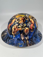New Full Brim Hard Hat Custom Hydro Dipped LOS ANGELES RAMS LA